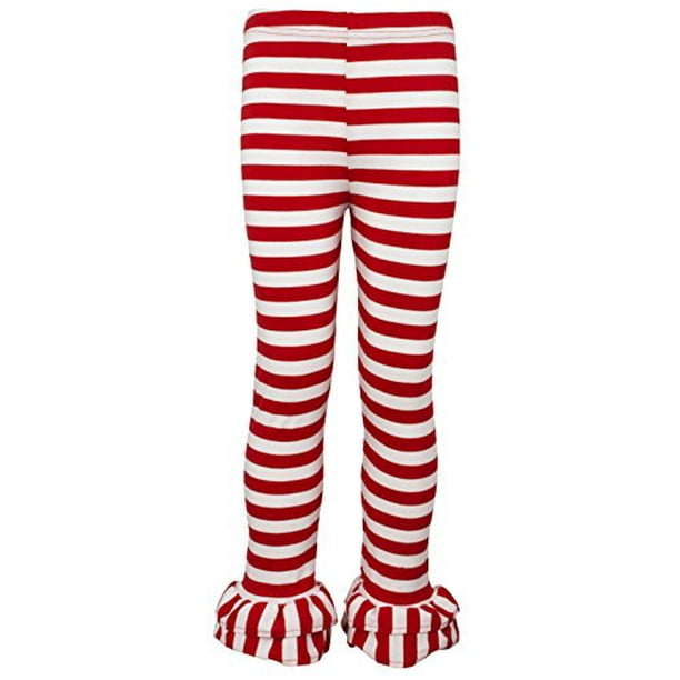 Ipuang Girl's Cotton Ruffle Stripe Leggings Ipuang Girl's Cotton Ruffle Stripe Leggings